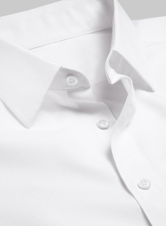 Take Two Men White Long Sleeve Shirt with Pocket - Image 3